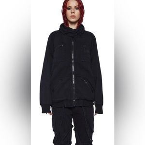 Dolls Kill Modulation Unisex Oversized Fleece Bomber Jacket